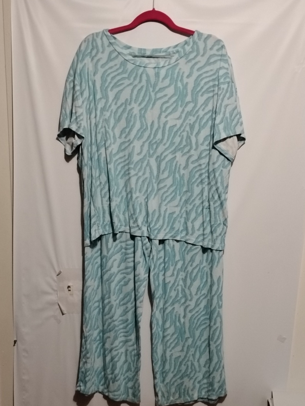 OLIVE & OAKβ Light Aqua Zebra Print Lounge /Sleepwear Set
